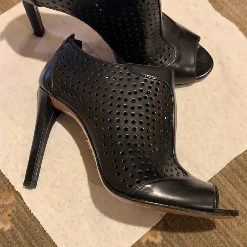 Prada perforated ankle booties